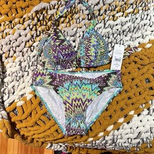 NWT- Halter two piece bikini by Sunsets California